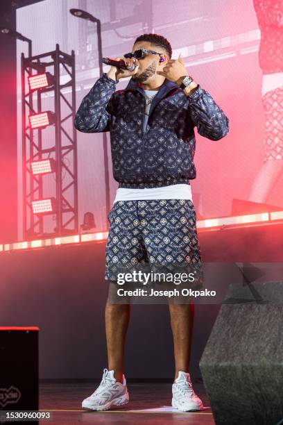 Trap performs during day three of Wireless Festival 2023 at Finsbury Park on July 09, 2023 in London, England.