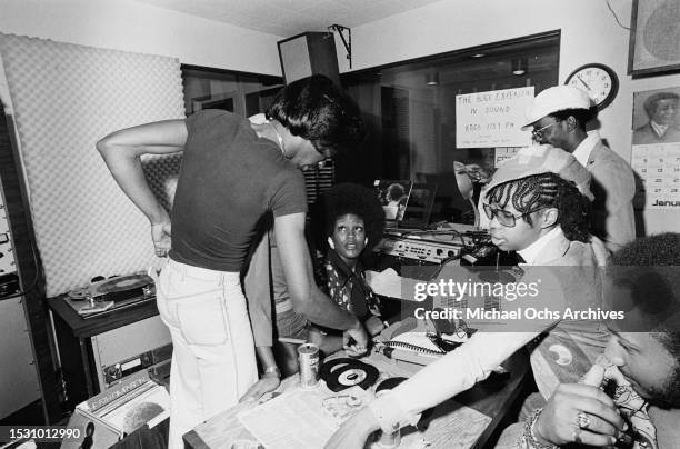 Soul Train dancers inside a studio, United States, circa 1970s.