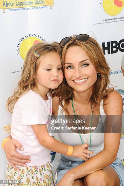 Giada De Laurentiis and daughter Jade Thompson attend L.A. Loves Alex's Lemonade At Culver Studios at Culver Studios on September 29, 2012 in Culver...