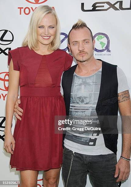 Actress Malin Akerman and husband/musician Roberto Zincone arrive at the 2012 Environmental Media Awards at Warner Bros. Studios on September 29,...