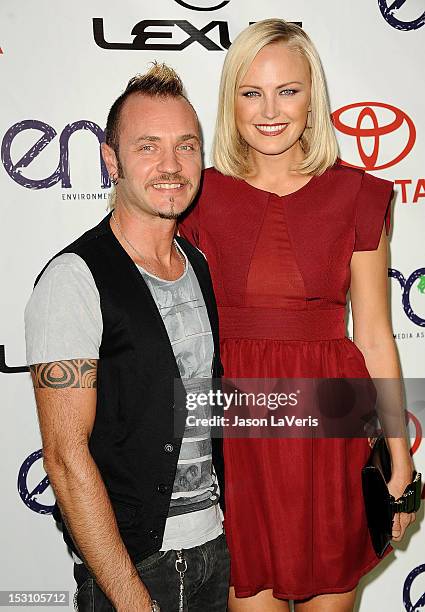 Actress Malin Akerman and husband Roberto Zincone attend the 2012 Environmental Media Awards at Warner Bros. Studios on September 29, 2012 in...