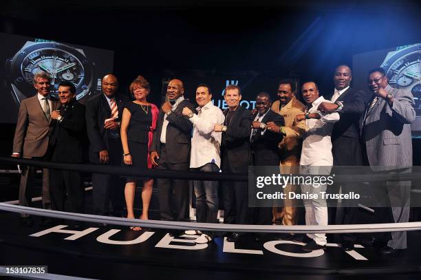 Michael Buffer, Roberto Duran, George Foreman, Mike Tyson, Jeff Fenech, Julio Cesar Chavez, Azuma Nelson, Tommy Hearns, Sugar Ray Leonard, Lennox...