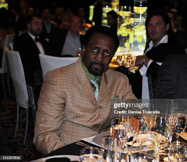 Boxing champion Tommy Hearns attends at "A Legendary Evening With Hublot And WBC" at Bellagio Las Vegas on September 29, 2012 in Las Vegas, Nevada.