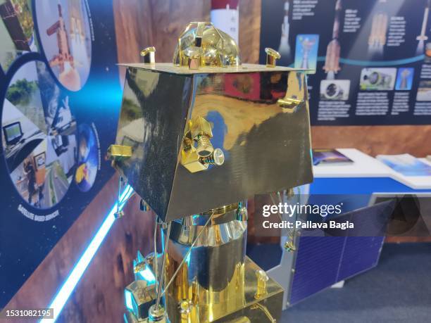 Images of the Indias moon lander, India will launch a mission to the moon named Chandrayaan-3 or Vehicle to the Moon on July 14, 2023 seen here are...