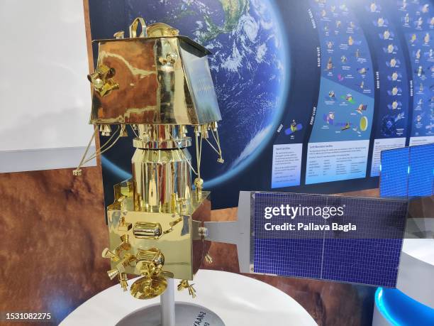 Images of the Indias moon lander, India will launch a mission to the moon named Chandrayaan-3 or Vehicle to the Moon on July 14, 2023 seen here are...