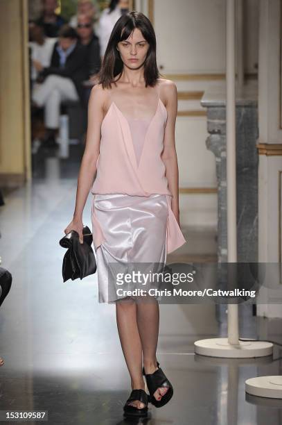 Model walks the runway at the Celine Spring Summer 2013 fashion show during Paris Fashion Week on September 30, 2012 in Paris, France.