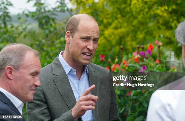 Prince William, Prince of Wales visits The Duchy Of Cornwall Nursery to open The Orangery restaurant on July 10, 2023 in Lostwithiel, United Kingdom....