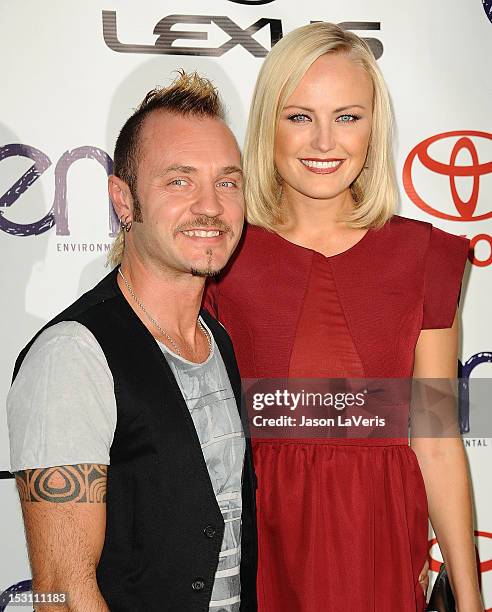 Actress Malin Akerman and husband Roberto Zincone attend the 2012 Environmental Media Awards at Warner Bros. Studios on September 29, 2012 in...