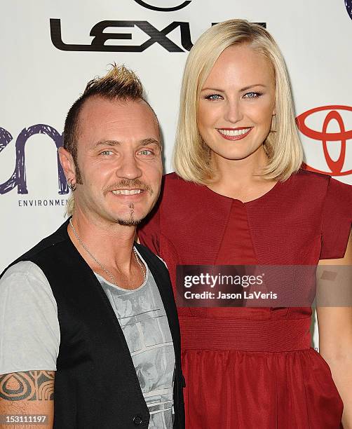 Actress Malin Akerman and husband Roberto Zincone attend the 2012 Environmental Media Awards at Warner Bros. Studios on September 29, 2012 in...