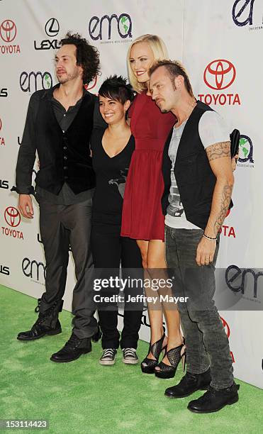 Actress Malin Akerman and husband/musician Roberto Zincone arrive at the 2012 Environmental Media Awards at Warner Bros. Studios on September 29,...