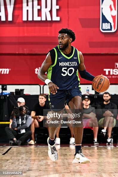 Trevion Williams of the Minnesota Timberwolves dribbles the ball