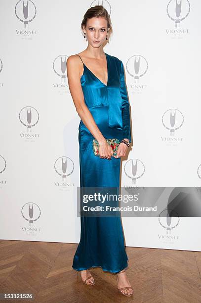 Mode Liliana Matthaus poses during the 'Maison Vionnet' 100th Anniversary as part of Paris Fashion Week Womenswear Spring / Summer 2013 at Hotel...