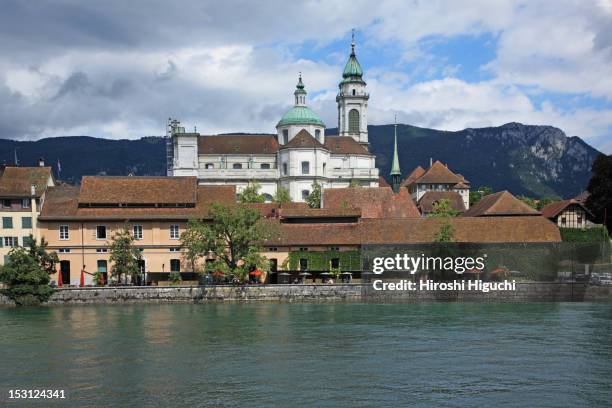 switzerland, solothurn cathedral - solothurn stock pictures, royalty-free photos & images