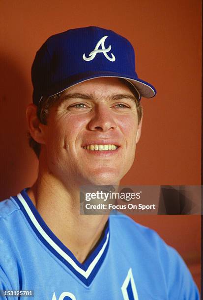 Dale Murphy of the Atlanta Braves smiles in this portrait before the start of a Major League Baseball game circa 1983. Murphy played for the Braves...