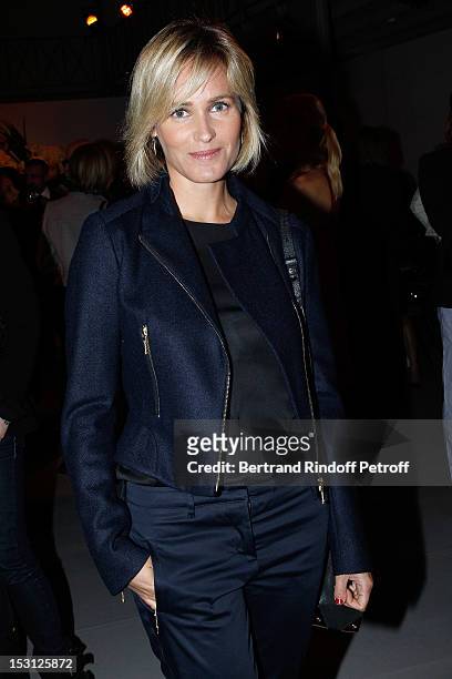 Judith Godreche attends a private dinner hosted by designer Azzedine Alaia in honor of Adel Abdessemed following his exhibition premier at the Centre...
