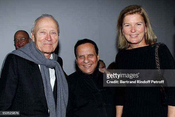 Azzedine Alaia , Jerome Seydoux and his wife Sophie Seydoux attend a private dinner hosted by designer Azzedine Alaia in honor of Adel Abdessemed...