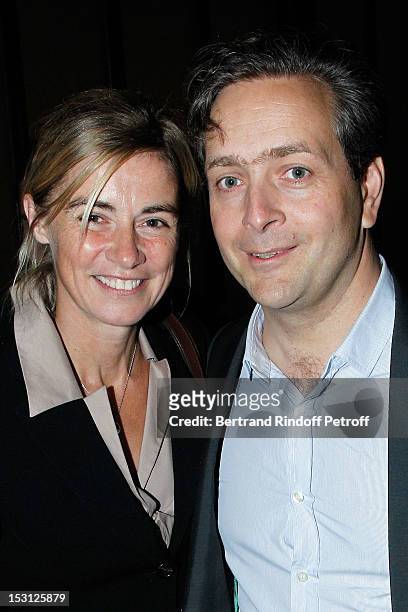Anne Consigny and Eric de Chassey, Villa de Medici Director, attend a private dinner hosted by designer Azzedine Alaia in honor of Adel Abdessemed...