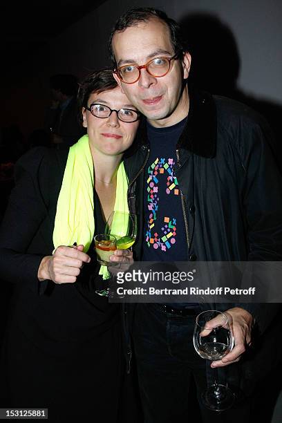 Laurent Lebon, Metz Centre Pompidou President, and his wife Constance Guisset attend a private dinner hosted by designer Azzedine Alaia in honor of...
