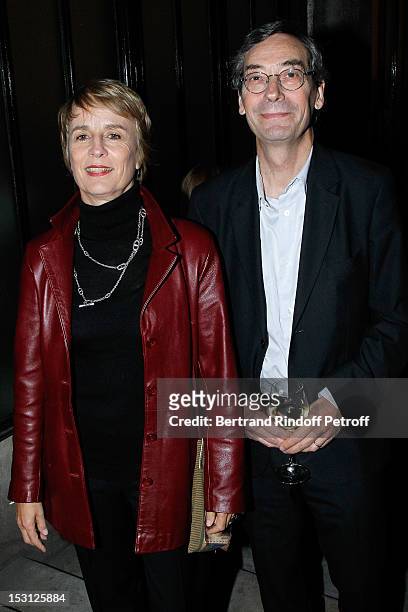 Caroline Pacquement and her husband Alfred Pacquement, Centre Pompidou Director, attend a private dinner hosted by designer Azzedine Alaia in honor...