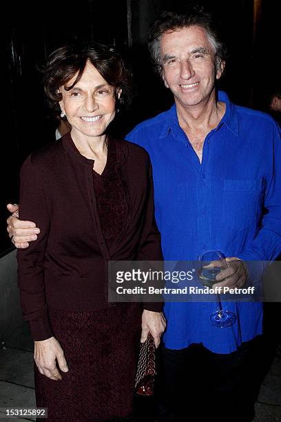 Monique Lang and her husband Jack Lang, former French Minister of Culture, attend a private dinner hosted by designer Azzedine Alaia in honor of Adel...