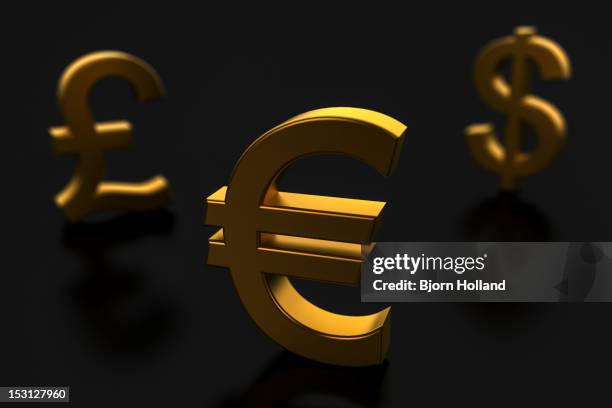 euro currency symbol in focus - multi currency stock illustrations