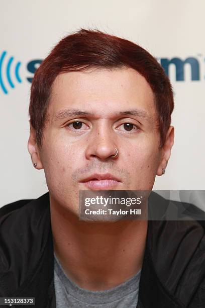 James Valderrama of Colombian rock band Don Tetto visits SiriusXM Latino at the SiriusXM Studios on September 28, 2012 in New York City.