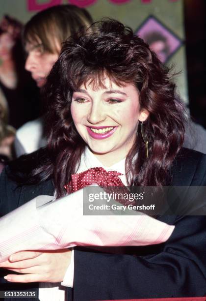 View of British Pop and Rock musician Kate Bush during a promotional event at Greenwich Village's Tower Records, New York, New York, November 21,...