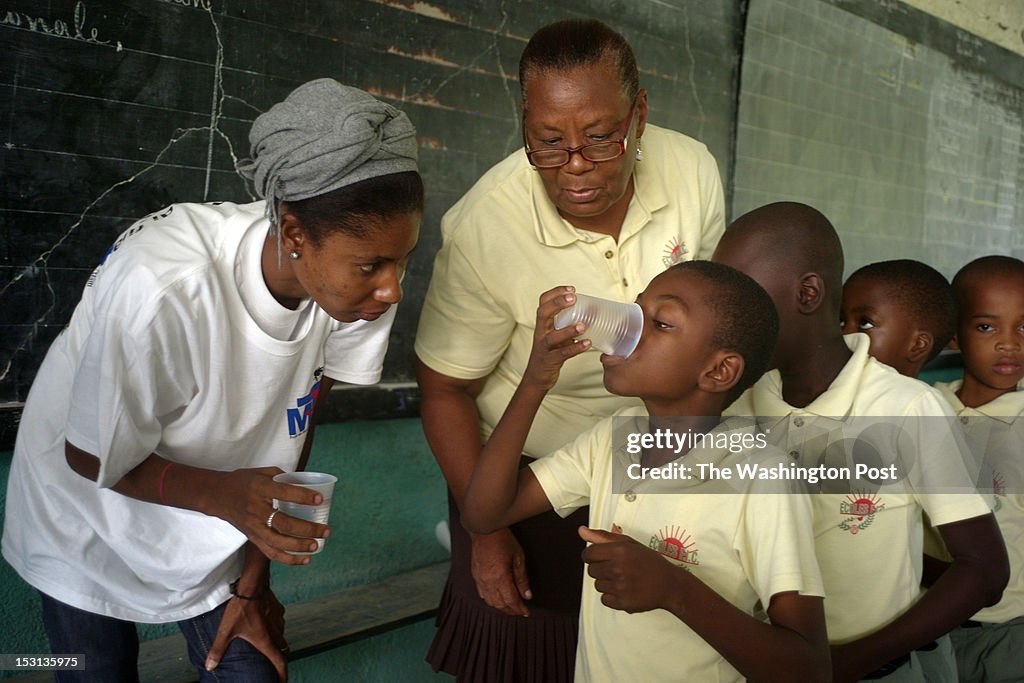 Haiti pill distribution