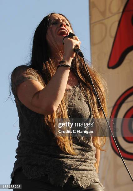 Alanis Morissette performs during the 2012 Alice Radio's "Now and Zen" Music Festival at Golden Gate Park on September 30, 2012 in San Francisco,...