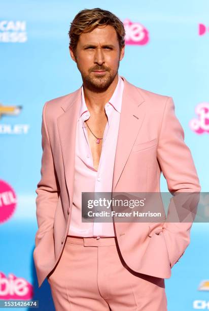 Ryan Gosling attends the World Premiere of "Barbie" at Shrine Auditorium and Expo Hall on July 09, 2023 in Los Angeles, California.