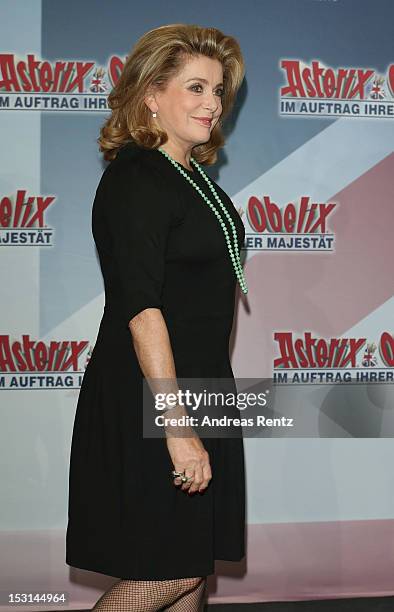 Catherine Deneuve attends the 'Asterix & Obelix - God Save Britannia' photocall at Hotel de Rome on October 1, 2012 in Berlin, Germany.