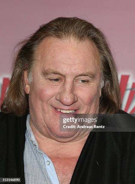 Gerard Depardieu attends the 'Asterix & Obelix - God Save Britannia' photocall at Hotel de Rome on October 1, 2012 in Berlin, Germany.