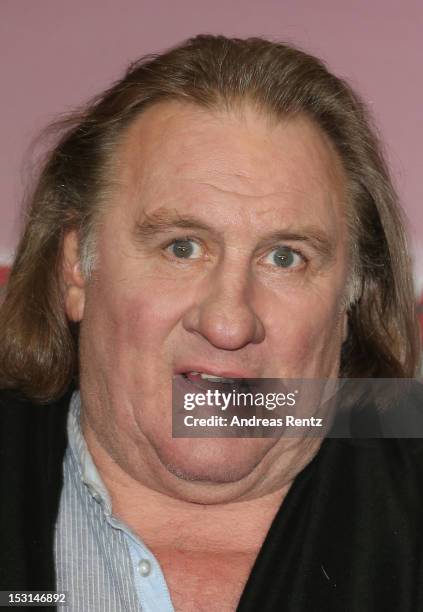 Gerard Depardieu attends the 'Asterix & Obelix - God Save Britannia' photocall at Hotel de Rome on October 1, 2012 in Berlin, Germany.