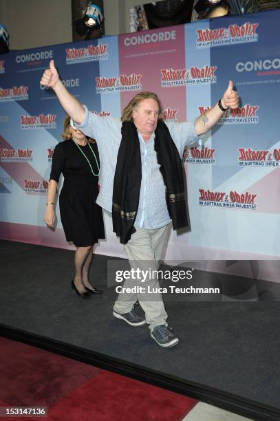 Gerard Depardieu attends the 'Asterix & Obelix - God Save Britannia' Photocall at Hote de Rome on October 1, 2012 in Berlin, Germany.