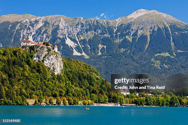 fairytale castle - bled slovenia stock-fotos und bilder