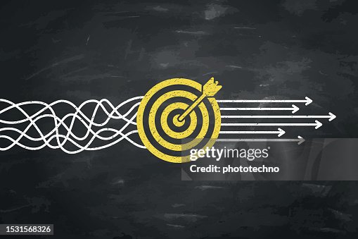 Goal Solution Concepts on Blackboard Background Goal Solution Concepts on Blackboard Background