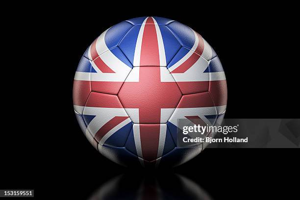 flag of united kingdom on soccer ball - referee football uk stock illustrations