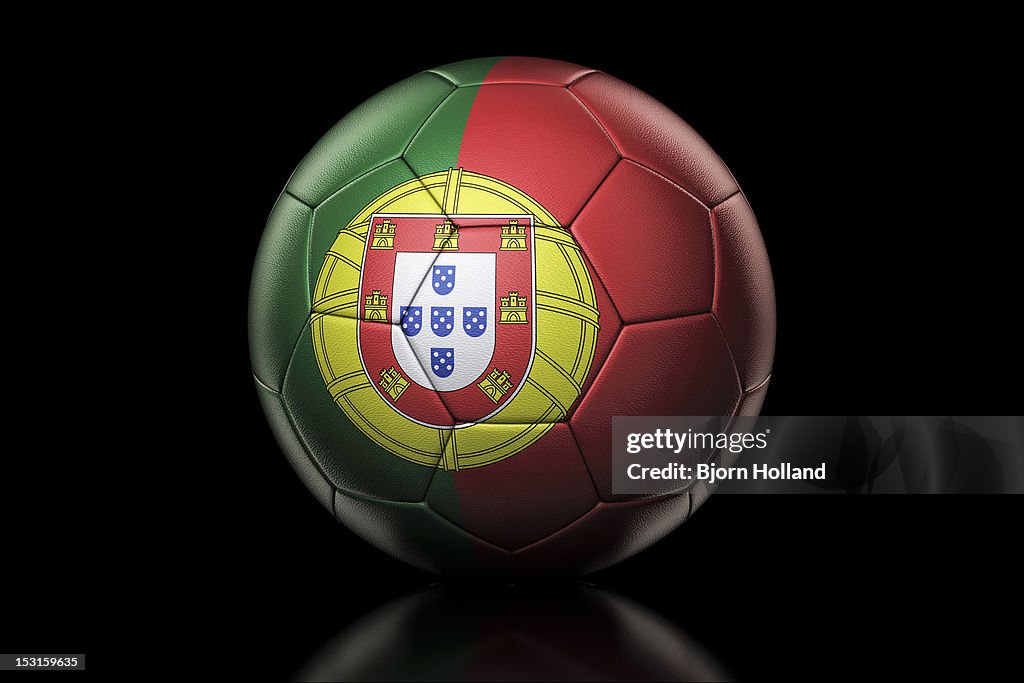 Flag of Portugal on Soccer Ball