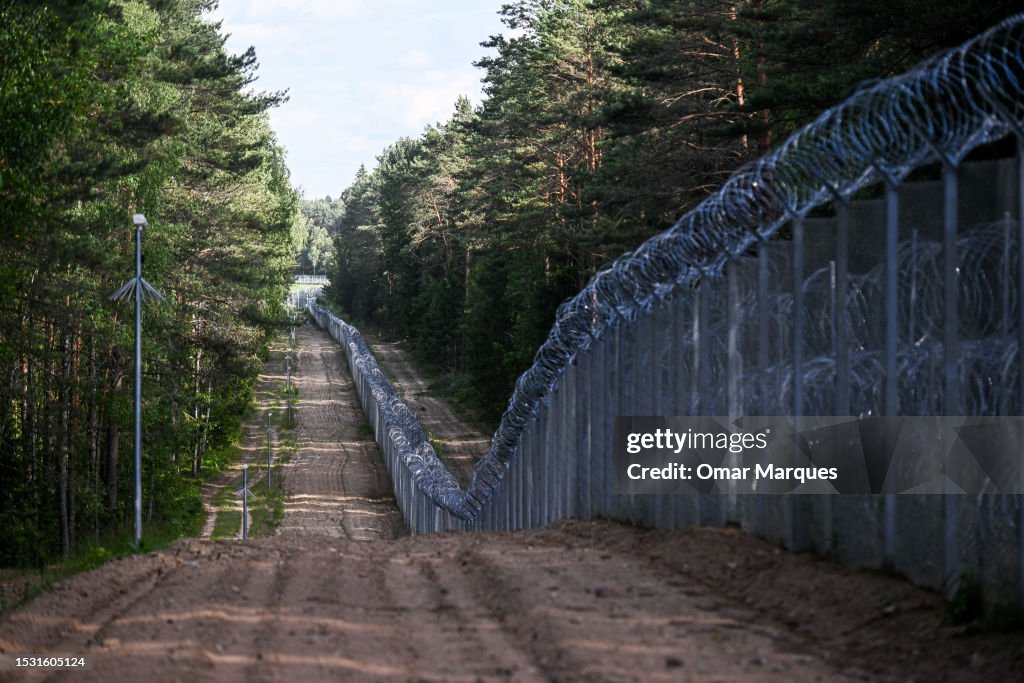 Lithuanian Guards Patrol Border With Belarus