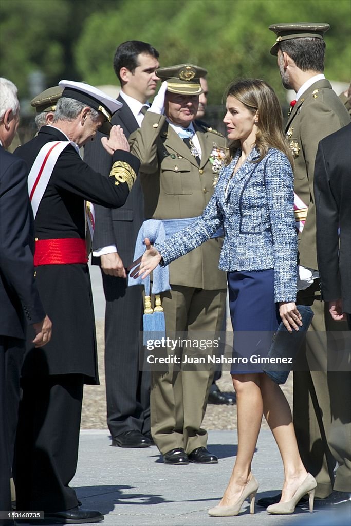 Spanish Royals Attend Military Act at The Royal Palace