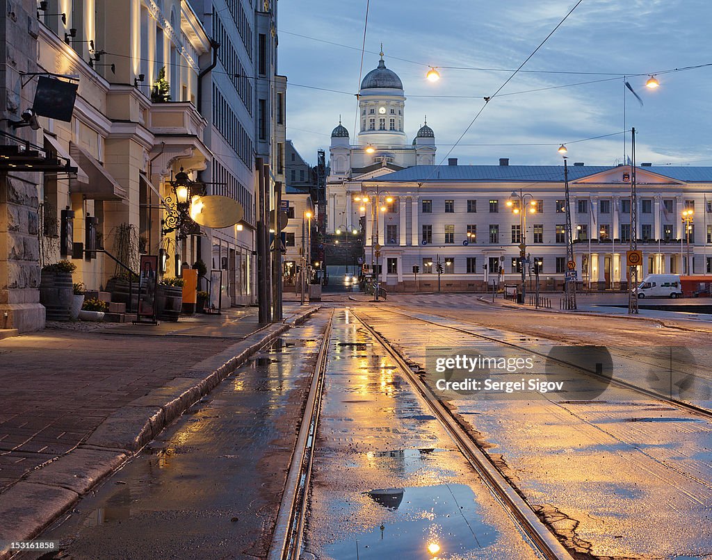 Helsinki after  rain
