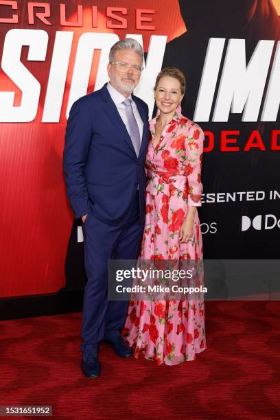 Christopher McQuarrie and Heather McQuarrie attend the "Mission: Impossible - Dead Reckoning Part One" premiere at Rose Theater, Jazz at Lincoln...