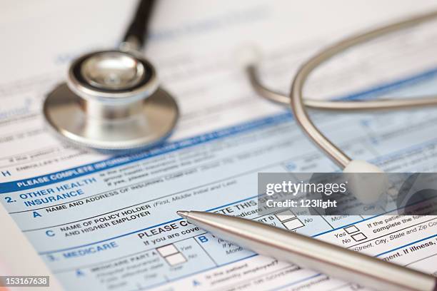 healthcare - claim form stock pictures, royalty-free photos & images