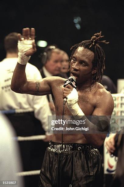 Nigel Benn, once again announces his retirement from the ring after his defeat by Steve Collins after the Benn v Collins rematch at the Nynex Arena,...