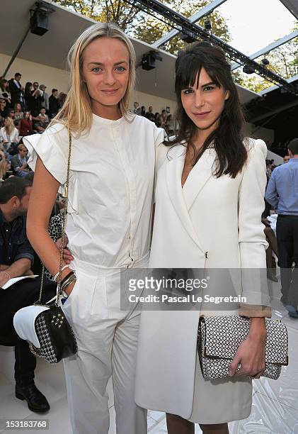 Virginie Courtin-Clarins and Caroline Sieber attends the Chloe Spring / Summer 2013 show as part of Paris Fashion Week at Espace Ephemere Tuileries...