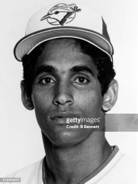 Damaso Garcia of the Toronto Blue Jays poses for a portrait in March, 1983 in Toronto, Ontario, Canada.