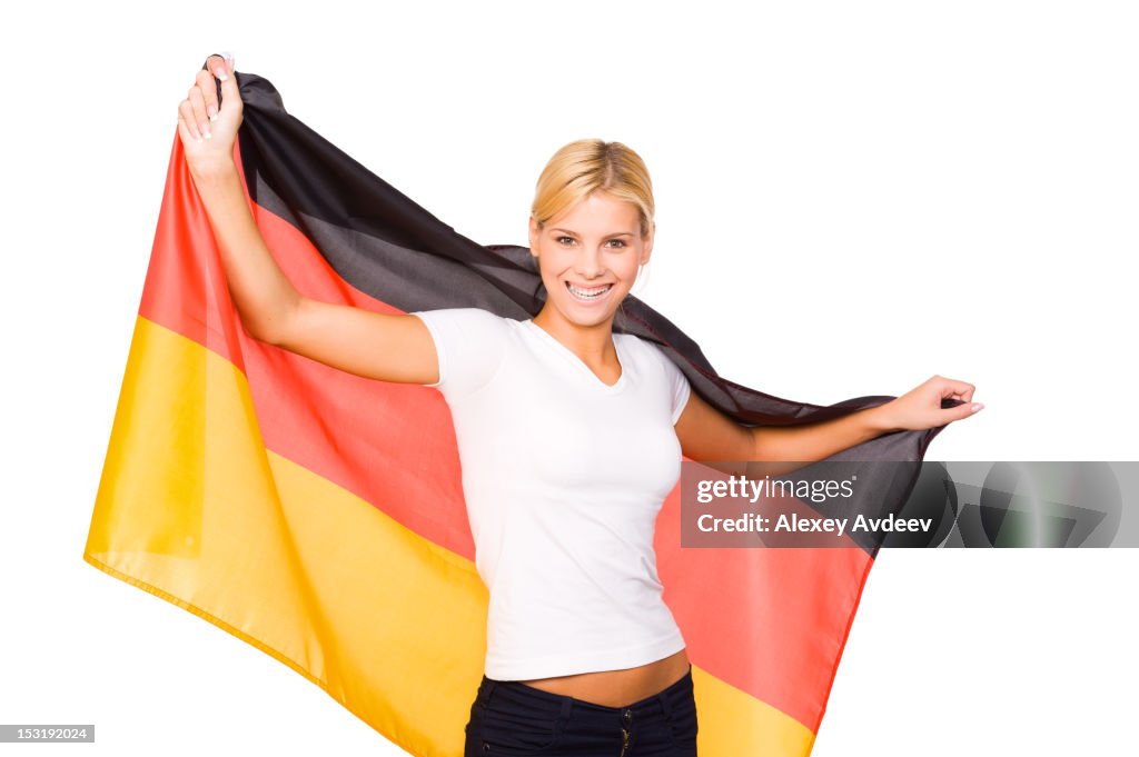 Woman with Germany flag