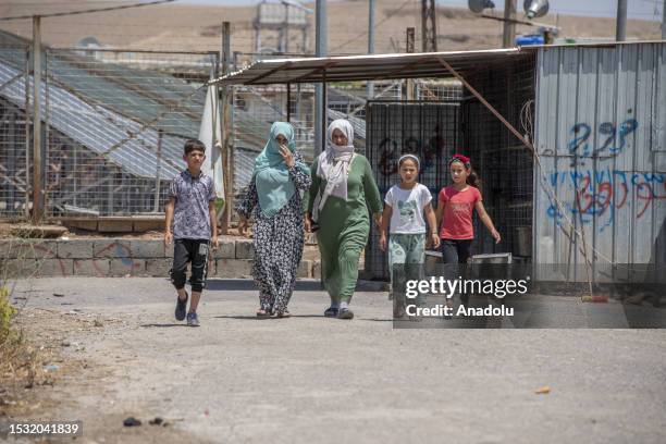 View of Kevirgosk Refugee Camp as extreme heats hit Erbil, Iraq on July 13, 2023. The life of Syrian refugees, living in tough conditions, in a camp...