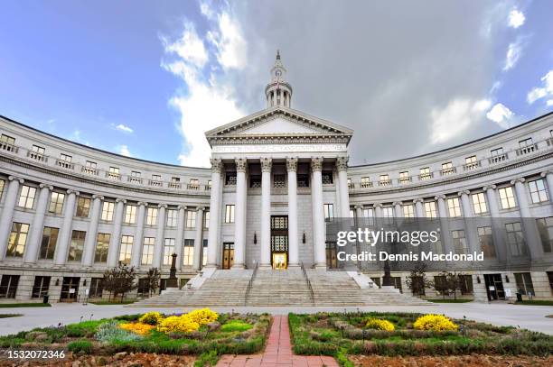 denver city county building - colorado convention center ストックフォトと画像