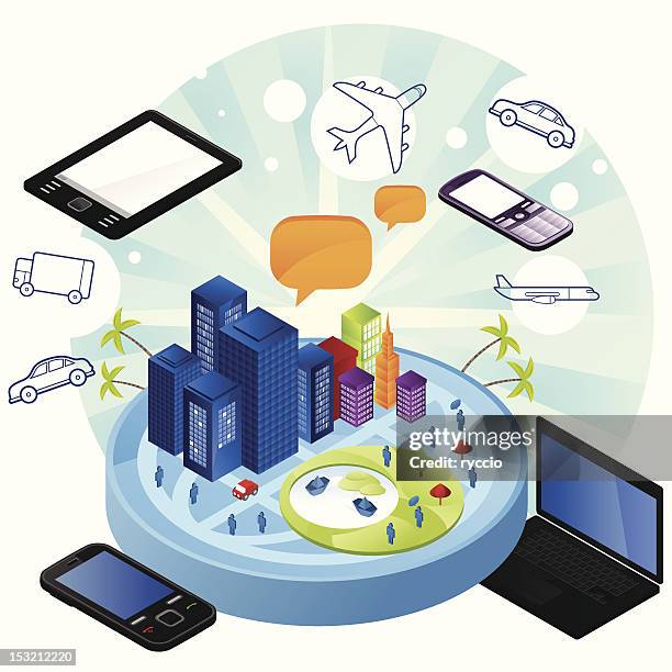 technologie-transfer - mittelgroße personengruppe stock-grafiken, -clipart, -cartoons und -symbole